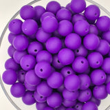 Eggplant 12mm Solid Silicone Beads