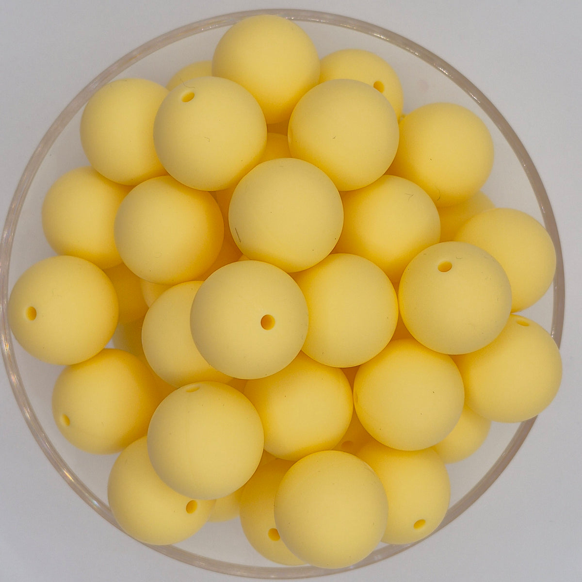 Custard 19mm Solid Silicone Bead