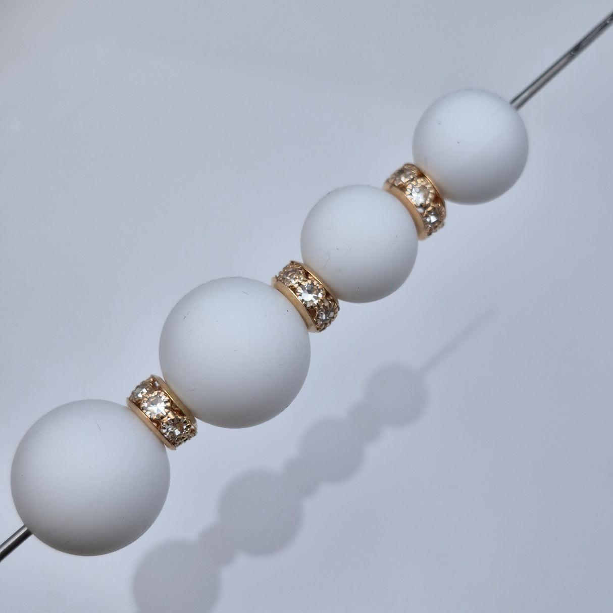 Gold Wide Hole Metal Spacers 10mm