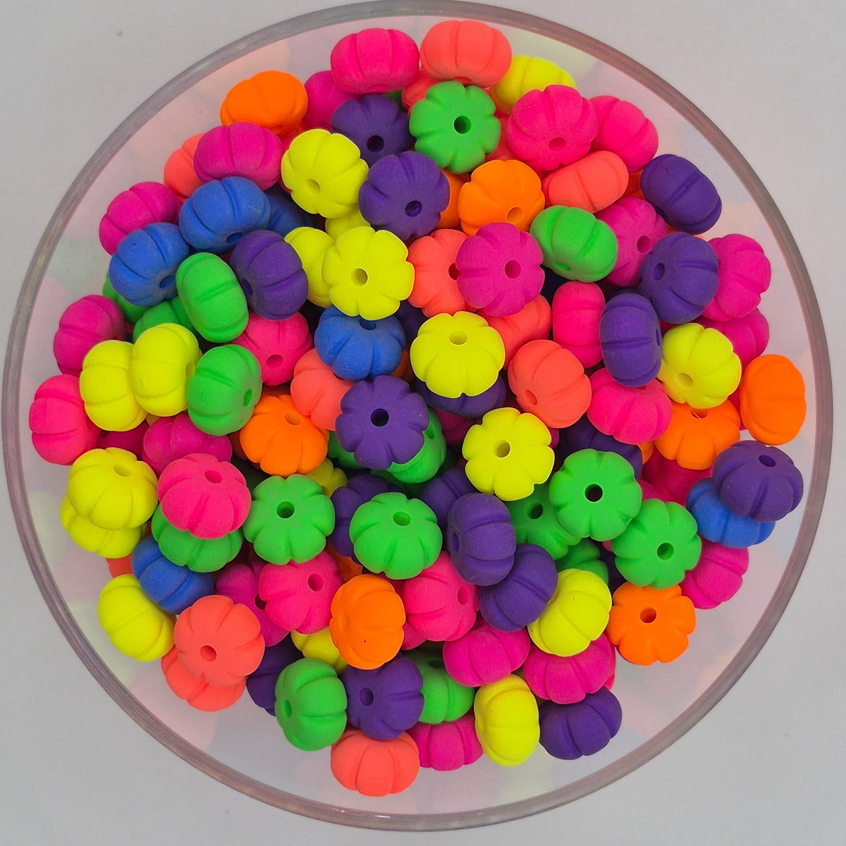 Puff Neon Matte Acrylic Spacers - set of 10