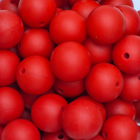 Smokey Paprika 15mm Solid Silicone Beads