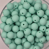 Mint 12mm Solid Silicone Beads