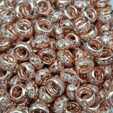 Rose Gold Wide Hole Metal Spacers 10mm