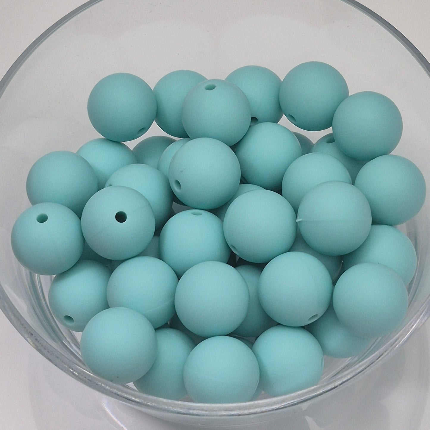 Ice Crystals 15mm Solid Silicone Beads