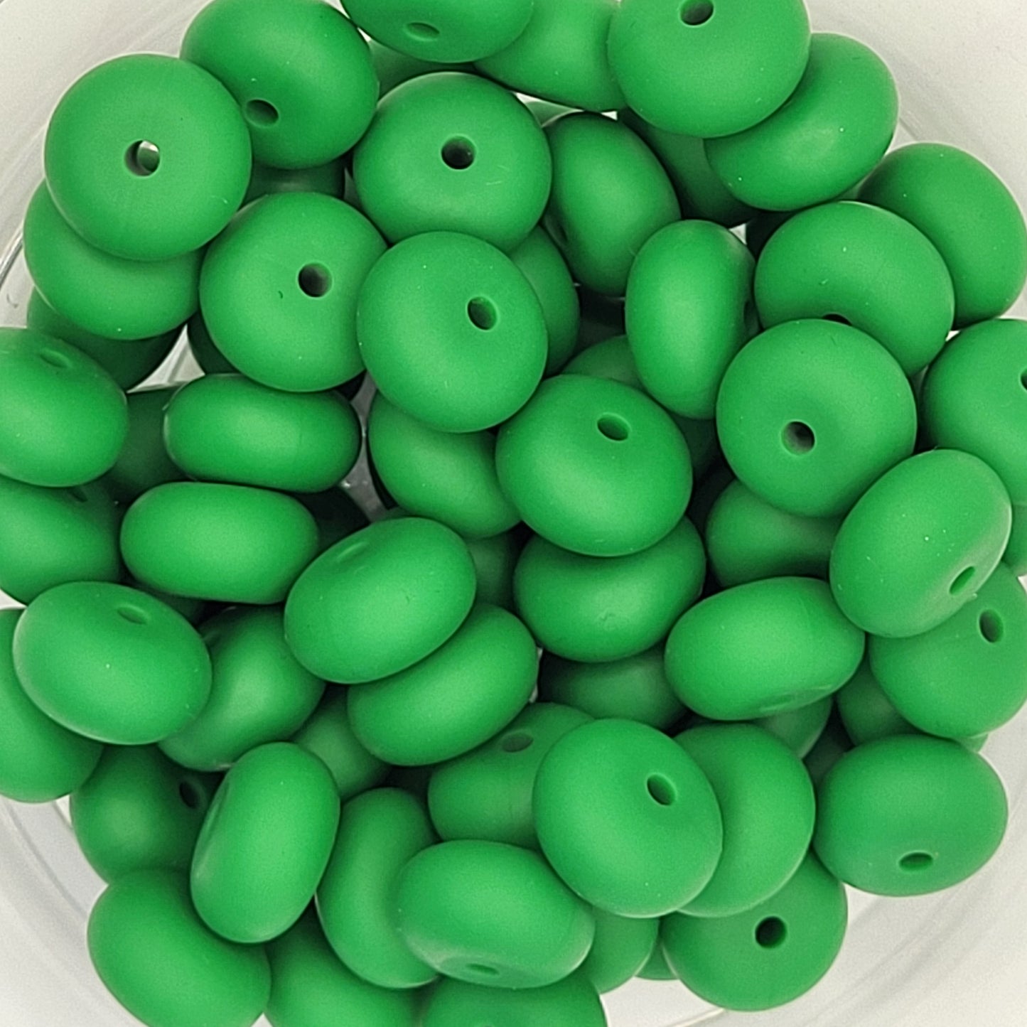Christmas Green Abacus Bead 14mm*8mm