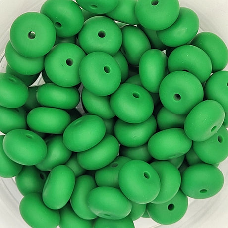 Christmas Green Abacus Bead 14mm*8mm