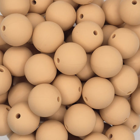 Hummus 15mm Solid Silicone Beads