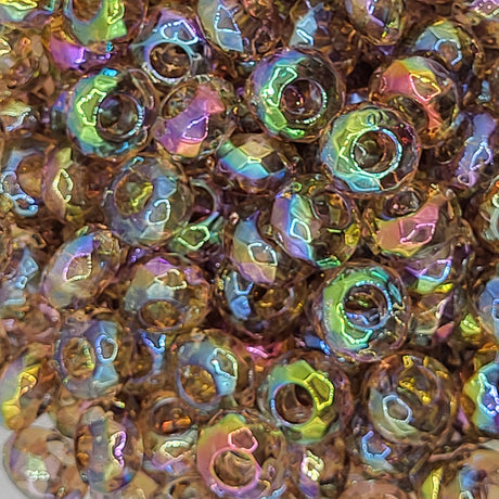 Dragon Scales Brown Opal - 12mm Acrylic Faceted Abacus