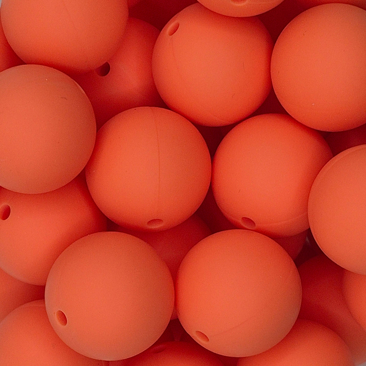 Apricot 19mm Solid Silicone Bead
