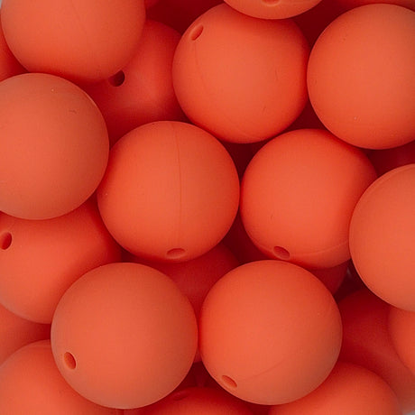 Apricot 19mm Solid Silicone Bead