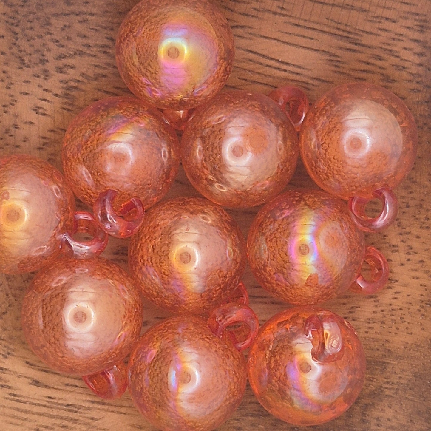 Tangerine Twist Fizz Acrylic Bauble Beads