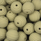 Sage Honeycomb 15mm Silicone Bead