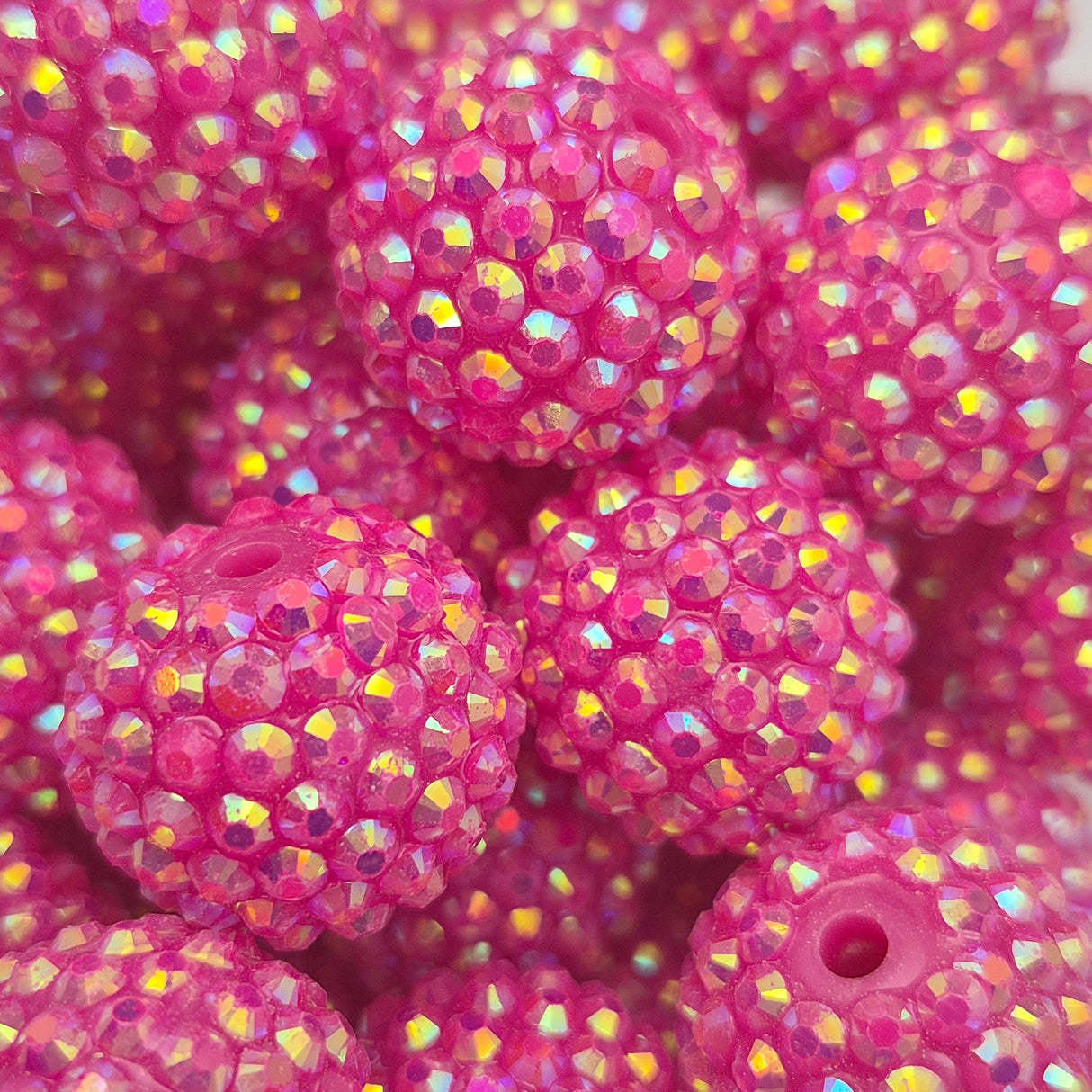 Pinkberry Bling 20mm Rhinestone ACRYLIC Beads