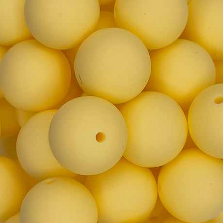 Custard 19mm Solid Silicone Bead