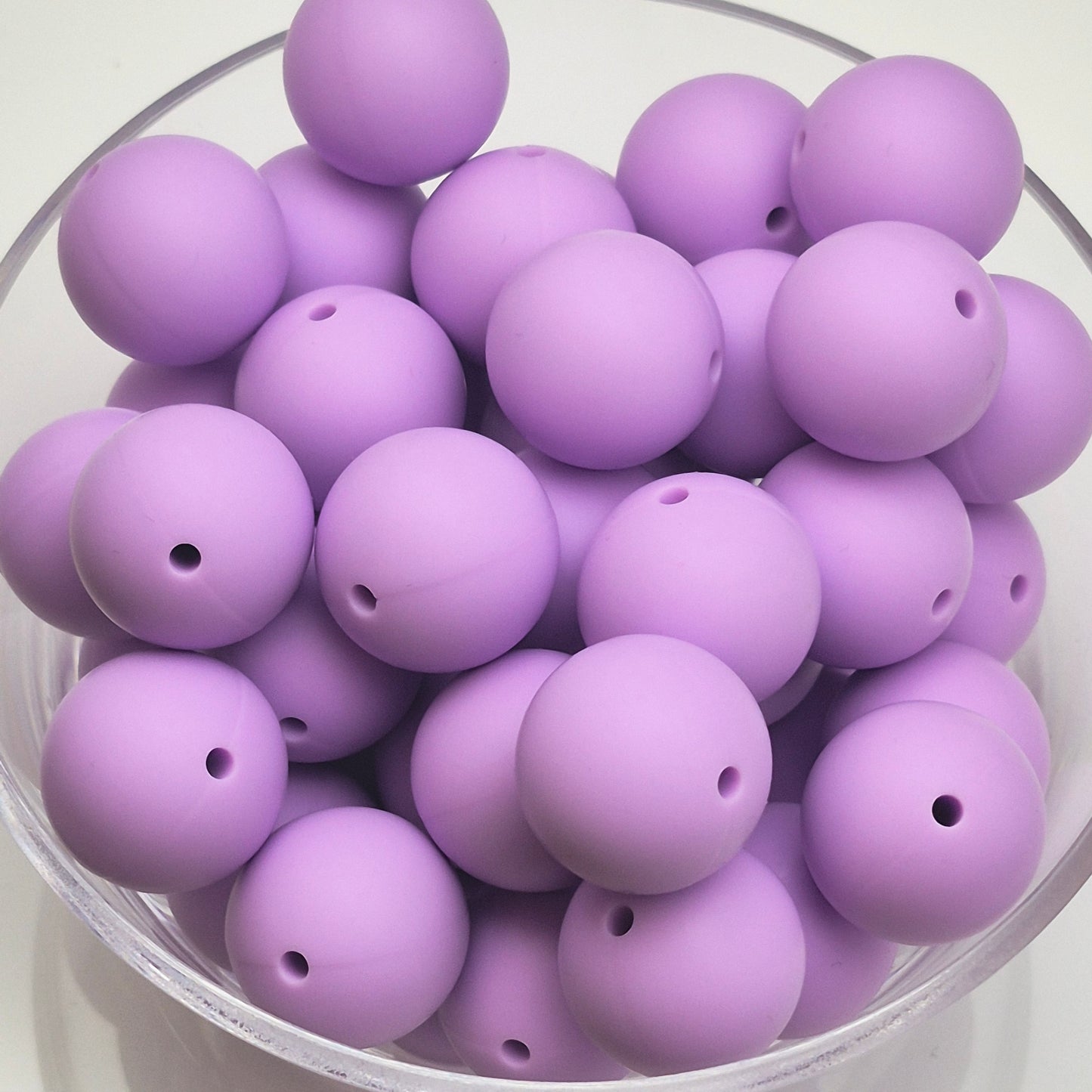 Lilac 19mm Solid Silicone Bead