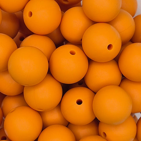 Marigold 15mm Solid Silicone Beads