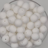 White Honeycomb 15mm Silicone Bead