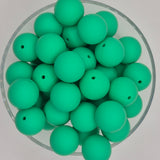 Bright Green 19mm Solid Silicone Bead