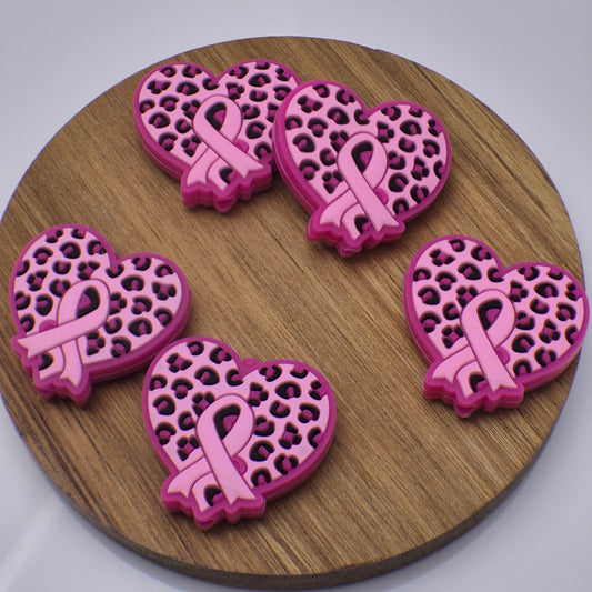 Breast Cancer Awareness Ribbon Heart - Focal