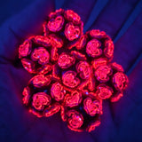Heart Floral Glow 23mm Bead -  3d Acrylic Focal Bead
