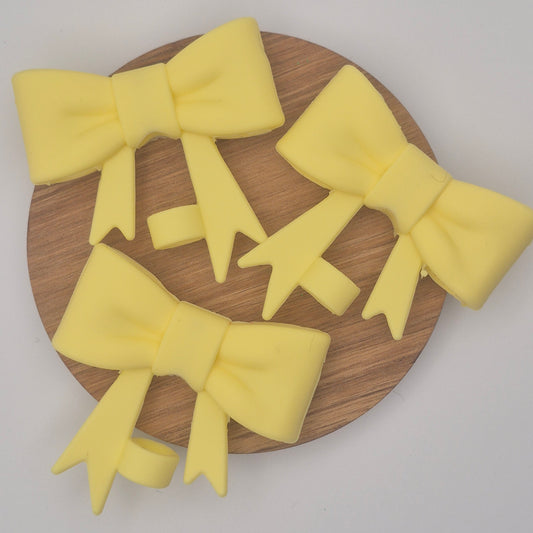 Yellow Bow Straw Topper