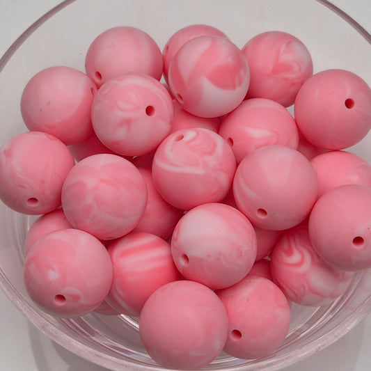 Taffy Marble 19mm Solid Silicone Bead