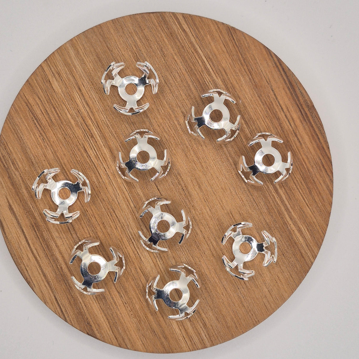 Star Metallic Bead Caps 16mm