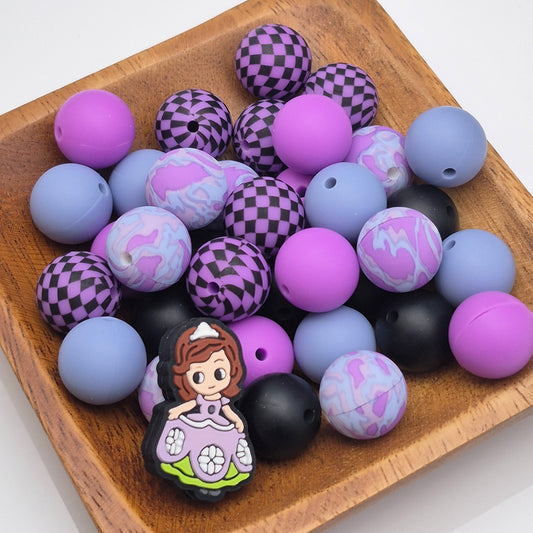 Princess/Purple Paradise/Check Me Out Purple 15mm Bundle