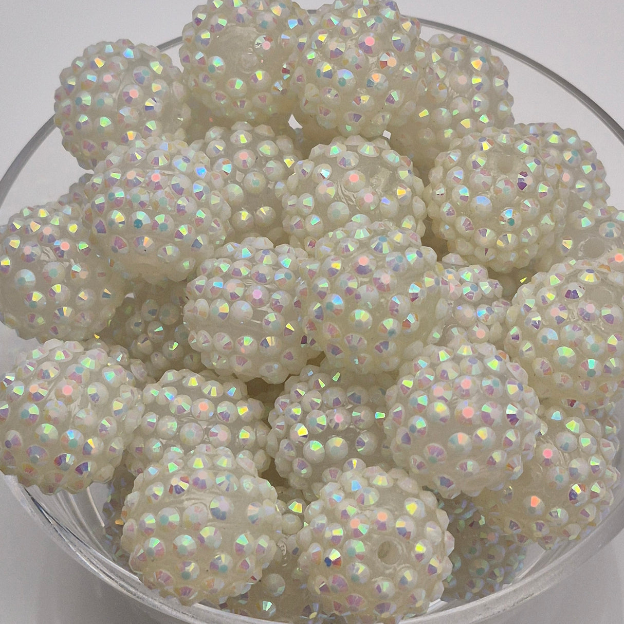 Snowflake Bling 20mm Rhinestone ACRYLIC Beads