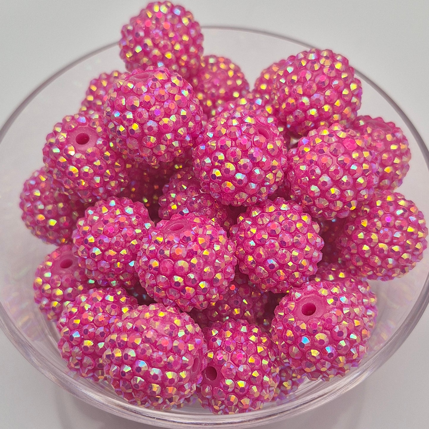 Pinkberry Bling 20mm Rhinestone ACRYLIC Beads