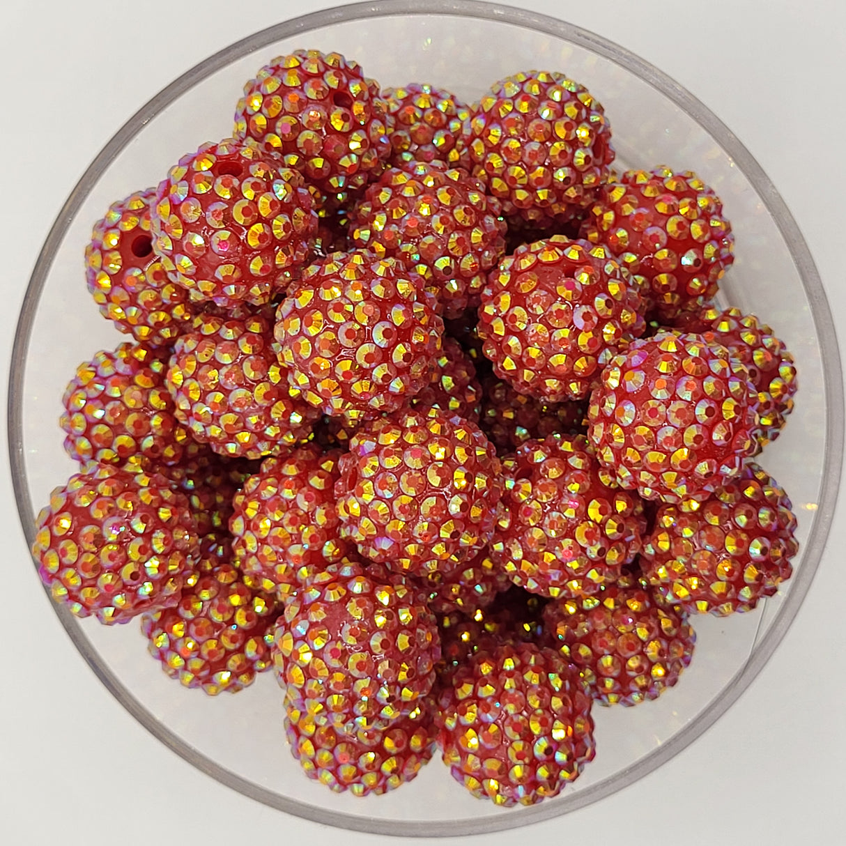 Ruby Royale Bling 20mm Rhinestone ACRYLIC Beads