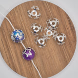 Star Metallic Bead Caps 16mm