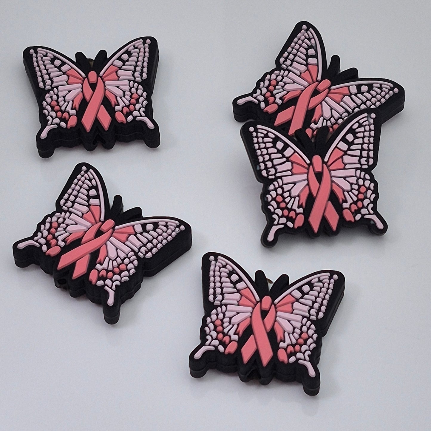 Pink Ribbon Awareness Butterfly - Focal