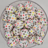 Dot Dot Dot 19mm Print Silicone Bead