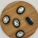 Dragon Eye Elegant Rhinstone Green Bead