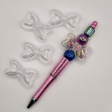Clear Bow Snow Globe Case for Beadable Pen/Bar Items