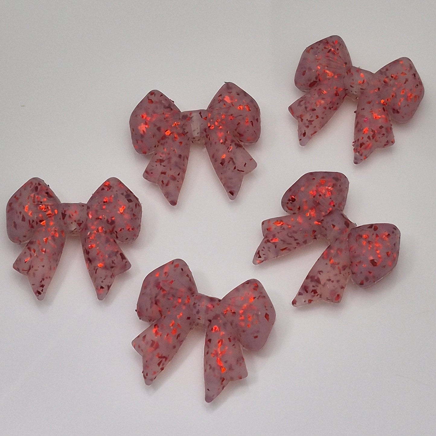 Red Glitter Bow -  3d Focal
