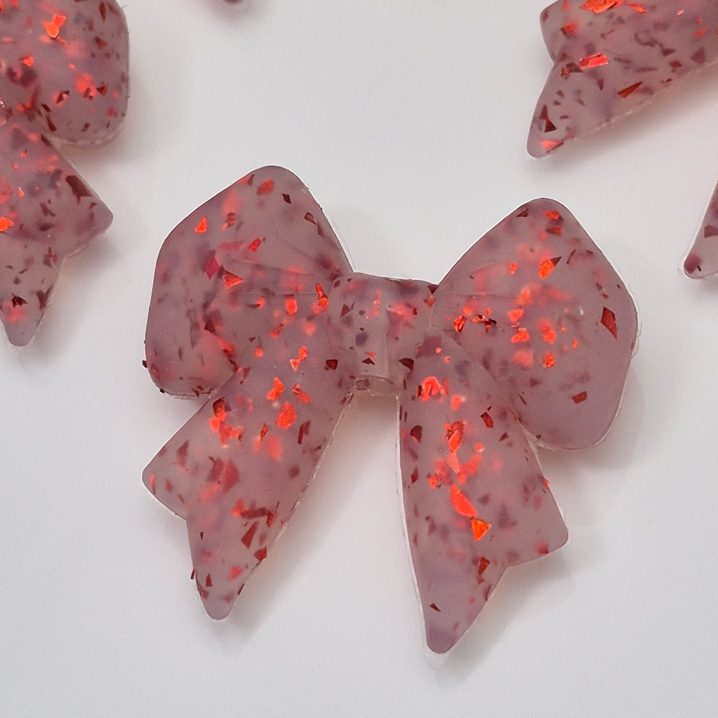 Red Glitter Bow -  3d Focal