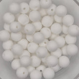 White 12mm Solid Silicone Beads