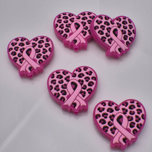 Breast Cancer Awareness Ribbon Heart - Focal