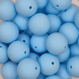 Baby Blue 19mm Solid Silicone Bead