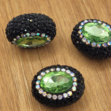 Dragon Eye Elegant Rhinstone Green Bead