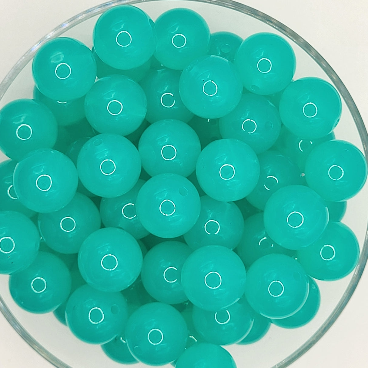 Cool Mint Marmalade 16mm Solid ACRYLIC Beads