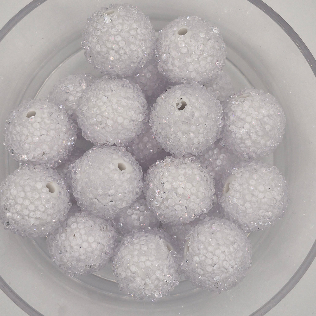 Marshmallow Rock Candy 20mm Sugar ACRYLIC Beads