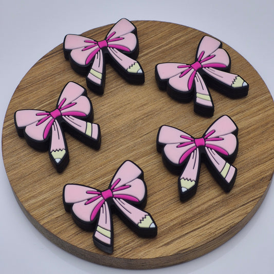 Pink Pencil Bow - Focal