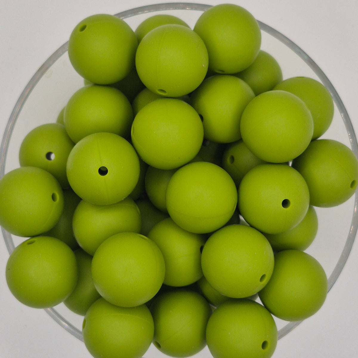 Avocado 19mm Solid Silicone Bead
