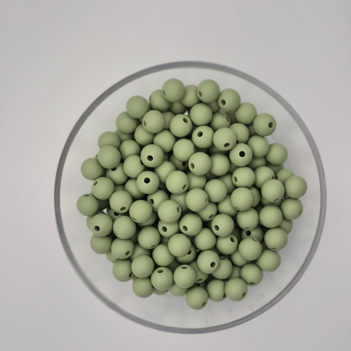 Matcha 9mm Solid Silicone Beads