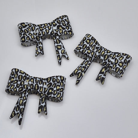 White Jungle Bow Bead