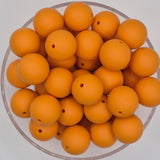 Marigold 19mm Solid Silicone Bead
