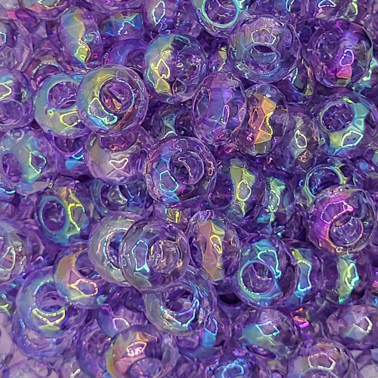 Mystic Storm Purple Opal - 12mm Acrylic Faceted Abacus